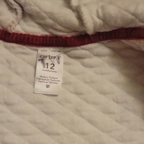 Carter's White Floral Kids Hoodie - Picture 3 of 4